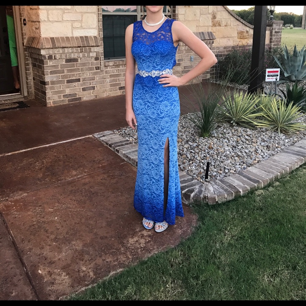 Long Blue Formal Dress